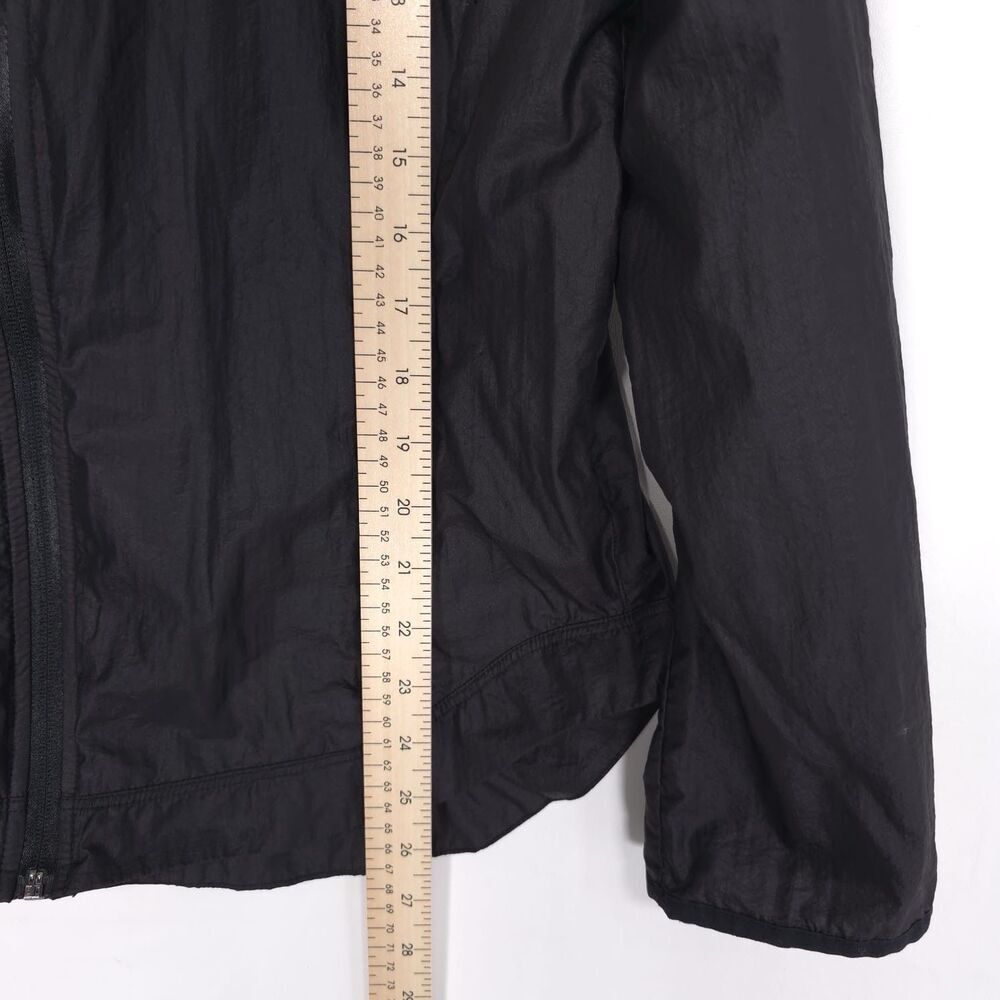 ATHLETA Women’s Jacket SMALL Black Windbreaker Hooded Full Zip Nylon 842603-04 - Picture 4 of 9